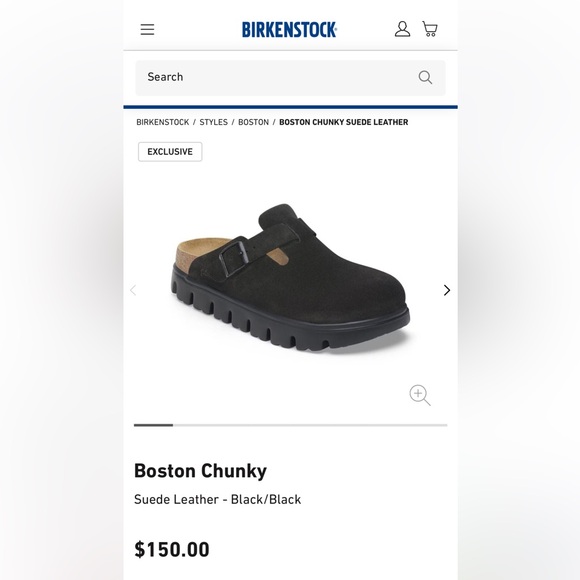 Birkenstock Boston Chunky Suede Leather Clogs - Picture 2 of 9